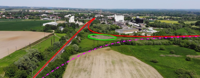 Vizualizace železničního napojení průmyslové zóny Mošnov